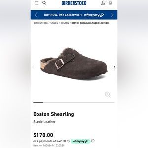 Birkenstock Boston Shearling Clogs NWT